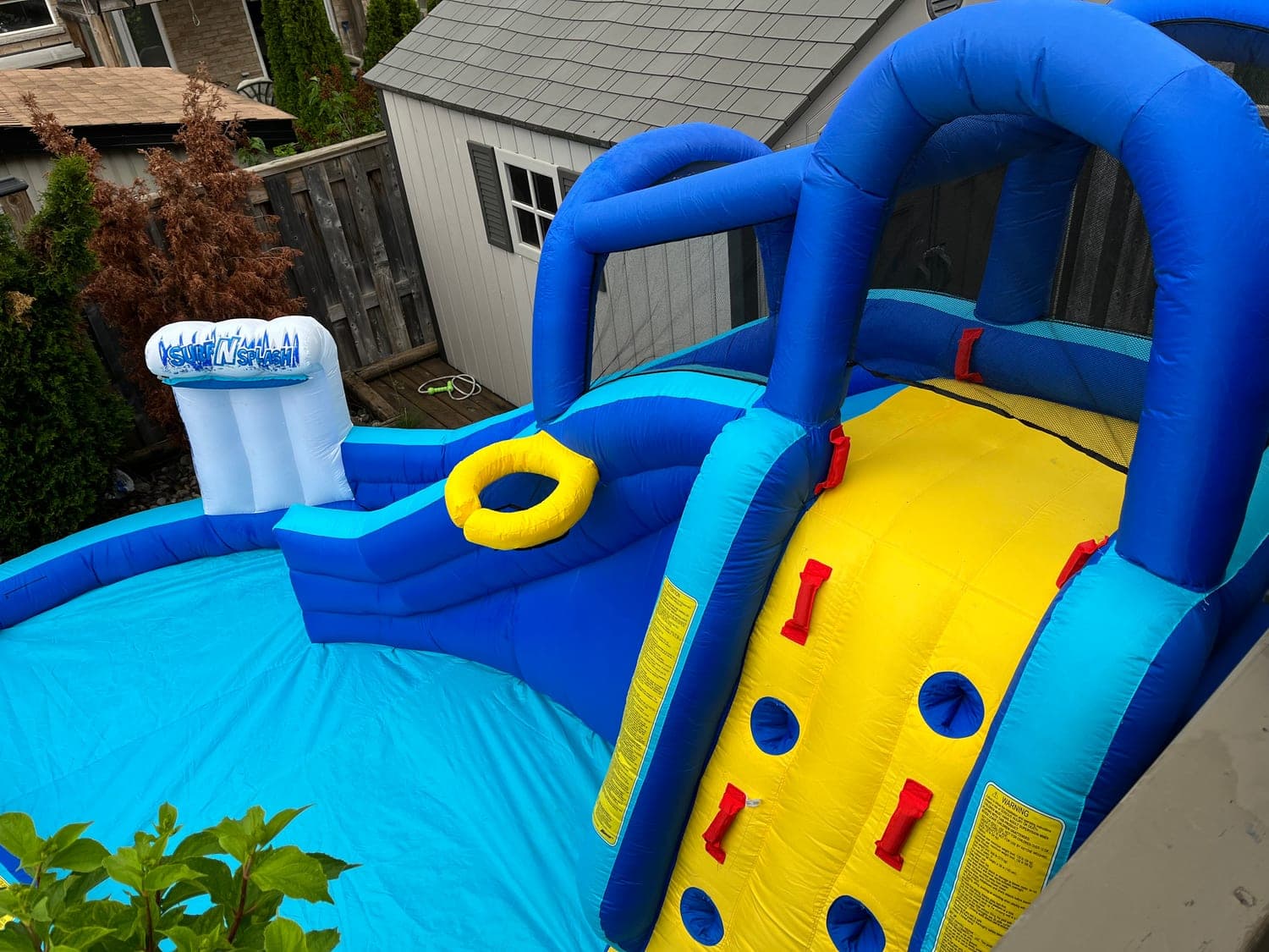 Surf N' Splash Slide Climb and splash view